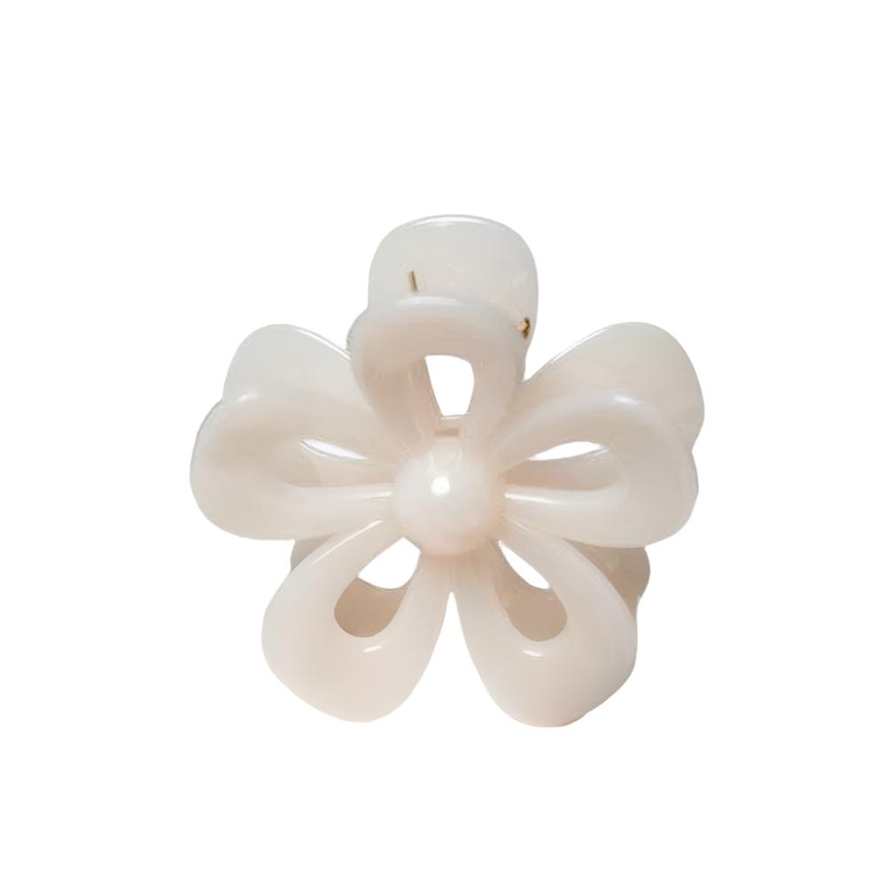 Open Flower Hair Clip - Glossy Ivory WOMEN - Accessories - Hair Accessories Wall To Wall   