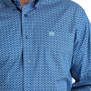 Cinch Men's Stretch Geo Print Shirt MEN - Clothing - Shirts - Long Sleeve Shirts Cinch   