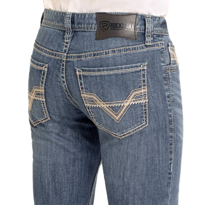 Rock & Roll Denim Men's Revolver Two Tone Straight Boot Jeans - FINAL SALE MEN - Clothing - Jeans Panhandle