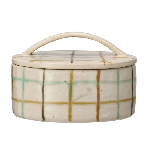 Hand-Painted Stoneware Dish - FINAL SALE HOME & GIFTS - Tabletop + Kitchen - Kitchen Decor Creative Co-Op