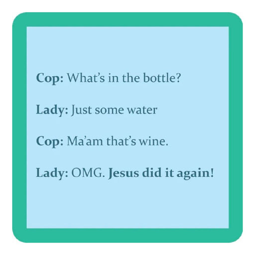 Jesus Coaster HOME & GIFTS - Gifts Drinks On Me   