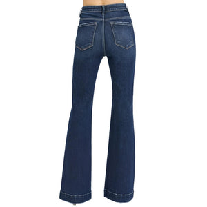 Risen Elastic High Rise Flare Jeans WOMEN - Clothing - Jeans Risen Jeans   