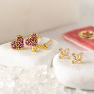 Velvet Gift Set - Heart Earrings WOMEN - Accessories - Jewelry - Earrings Splendid Iris   