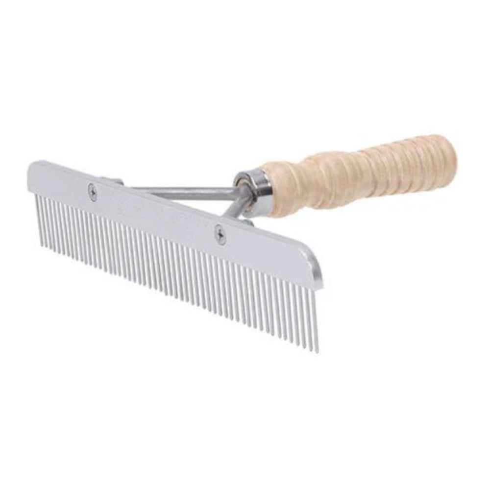 Weaver Blunt Tooth Comb with Wood Handle and Stainless Steel Blade Equine - Grooming Weaver Leather   