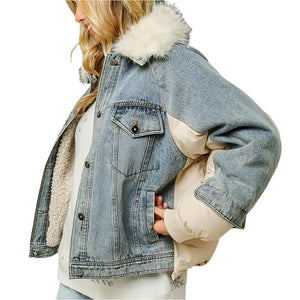 Denim Puffer Jacket