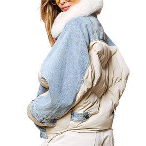 Denim Puffer Jacket