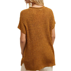 Open Knit Sweater Top