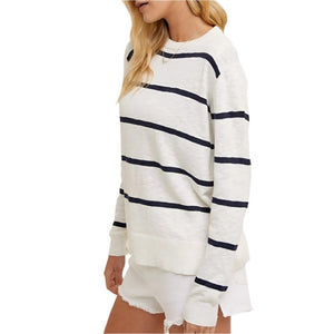 Two Toned Striped Sweater - FINAL SALE WOMEN - Clothing - Sweaters & Cardigans WISHLIST   