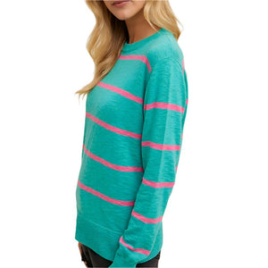 Two Toned Striped Sweater WOMEN - Clothing - Sweaters & Cardigans WISHLIST   