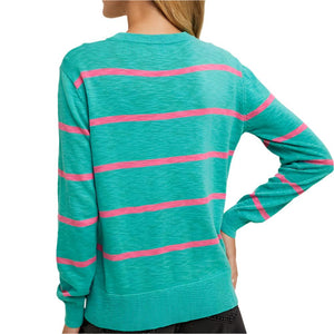 Two Toned Striped Sweater WOMEN - Clothing - Sweaters & Cardigans WISHLIST   