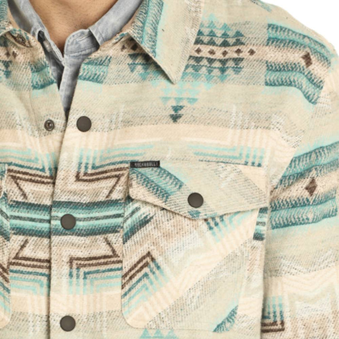 * Rock & Roll Denim Men's Aztec Jacquard Shirt Jacket - FINAL SALE MEN - Clothing - Outerwear - Jackets Panhandle