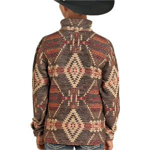 Rock & Roll Denim Boy's Henley Aztec Jacquard Pullover KIDS - Boys - Clothing - Sweatshirts & Hoodies Panhandle   