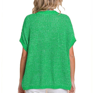 Boxy Knit Sweater Top WOMEN - Clothing - Tops - Short Sleeved Jodifl   