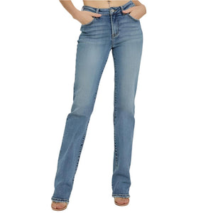 Risen Mid Rise Long Straight Jean WOMEN - Clothing - Jeans Risen Jeans   