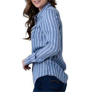 Kimes Ranch Women's KC Tencel Stripe Shirt WOMEN - Clothing - Tops - Long Sleeved Kimes Ranch   