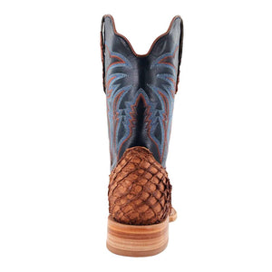 R. Watson Men's Matte Cognac Pirarucu Boot - FINAL SALE MEN - Footwear - Exotic Western Boots R Watson   