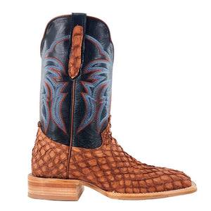 R. Watson Men's Matte Cognac Pirarucu Boot - FINAL SALE MEN - Footwear - Exotic Western Boots R Watson   