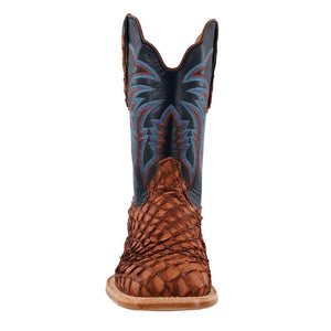 R. Watson Men's Matte Cognac Pirarucu Boot - FINAL SALE MEN - Footwear - Exotic Western Boots R Watson   