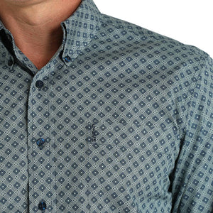 Cinch Men's Modern Fit Geo Print Shirt MEN - Clothing - Shirts - Long Sleeve Shirts Cinch   