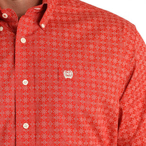 Cinch Men's Floral Geo Print Shirt MEN - Clothing - Shirts - Long Sleeve Shirts Cinch   