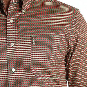 Cinch Men's Modern Fit Geo Print Shirt MEN - Clothing - Shirts - Long Sleeve Shirts Cinch   