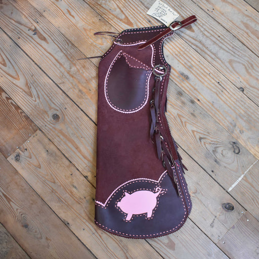 Gerry Gesell "We Don't Rent Pigs" Chaps Tack - Chaps & Chinks Gerry Gesell