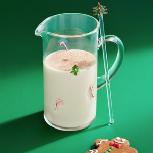 Mud Pie Holiday Candy Cane Glass Pitcher Set HOME & GIFTS - Home Decor - Seasonal Decor Mud Pie   