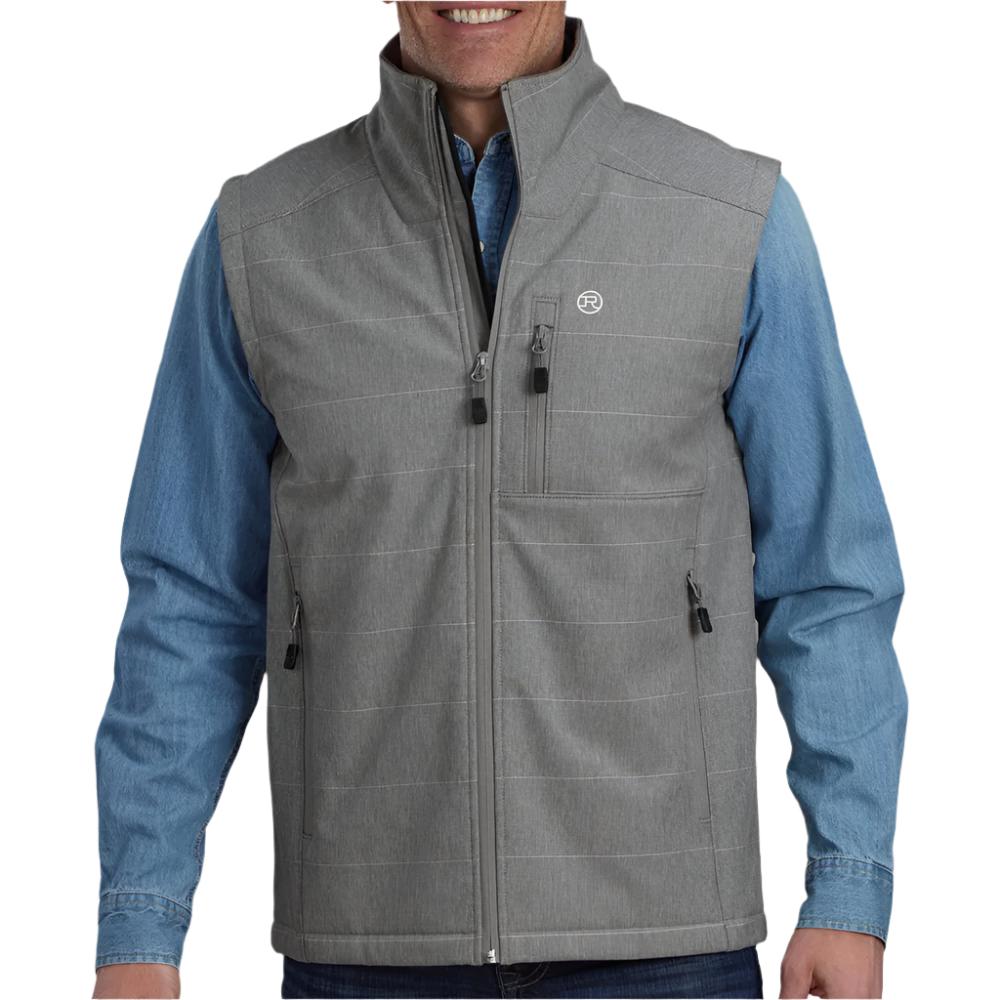 Roper Men's Hi Tech Fleece Stripe Vest MEN - Clothing - Outerwear - Vests Roper Apparel & Footwear   