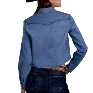 Roper Women's Cropped Denim Shirt WOMEN - Clothing - Tops - Long Sleeved Roper Apparel & Footwear   