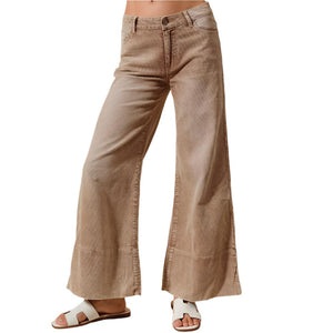 Wide Flared Corduroy Pant WOMEN - Clothing - Pants & Leggings So Me   