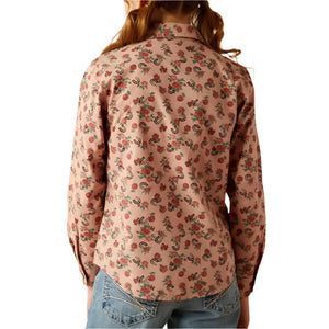 Ariat Girl's Flowers n' Horseshoes Shirt KIDS - Girls - Clothing - Tops - Long Sleeve Tops Ariat Clothing   