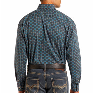 Rock & Roll Denim Men's Medallion Print Shirt MEN - Clothing - Shirts - Long Sleeve Shirts Panhandle   