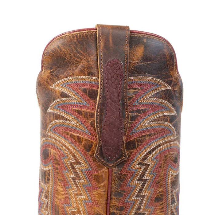 R. Watson Men's Rhubarb Sueded Caiman Square Toe Boot MEN - Footwear - Exotic Western Boots R Watson