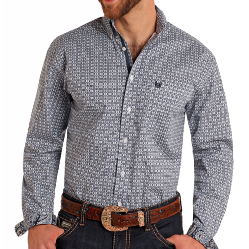 Panhandle Men's Geo Print Shirt MEN - Clothing - Shirts - Long Sleeve Shirts Panhandle   