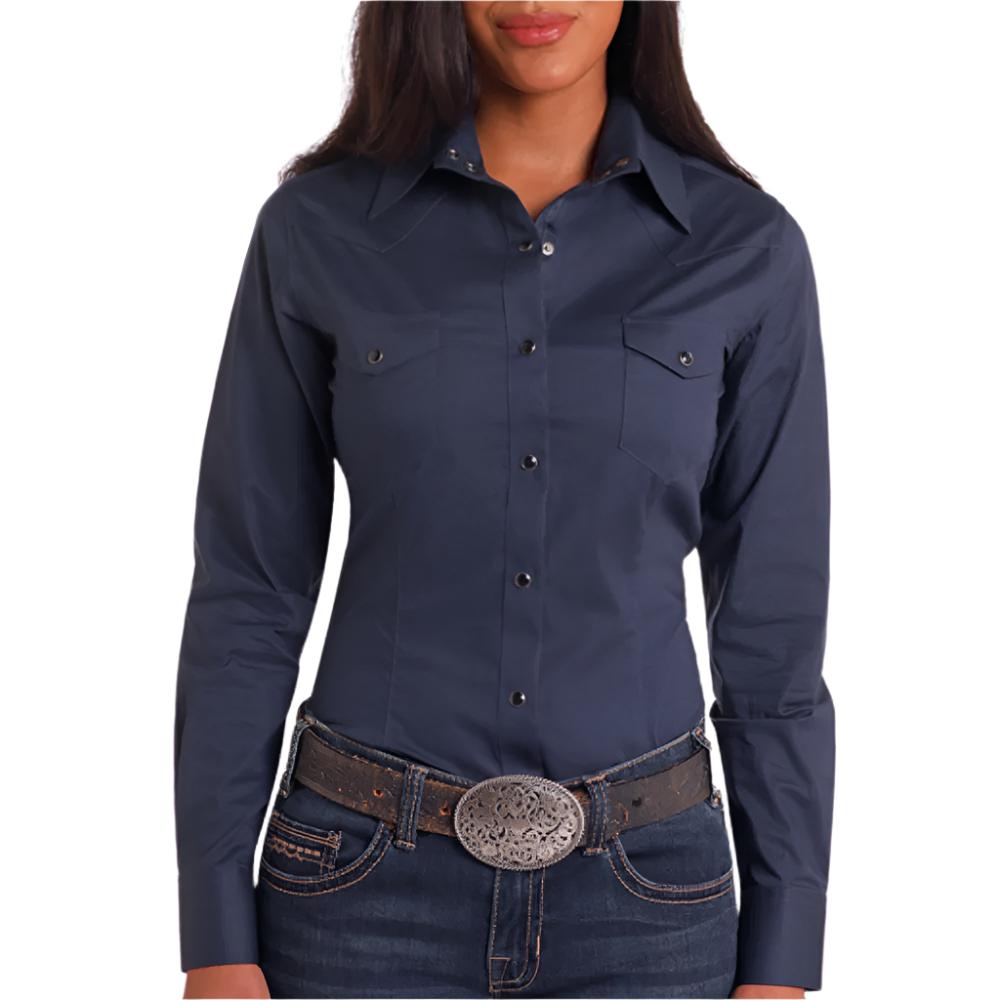 Panhandle Women's Solid Snap Shirt WOMEN - Clothing - Tops - Long Sleeved Panhandle   