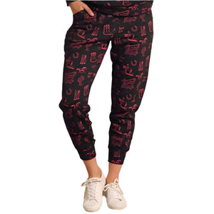 Rock & Roll Denim Women's Cowgirl Print Joggers WOMEN - Clothing - Pants & Leggings Panhandle   