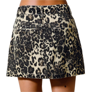 Vintage Leopard Mini Skirt WOMEN - Clothing - Skirts So Me