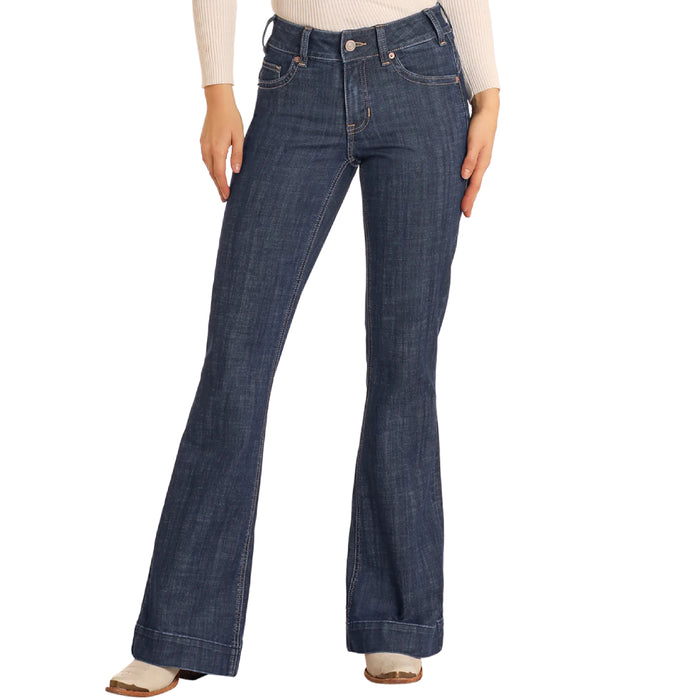 Rock & Roll Denim Women's Mid Rise Trouser - FINAL SALE WOMEN - Clothing - Jeans Panhandle