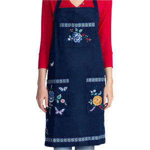 Johnny Was Taymia Embroidered Denim Apron