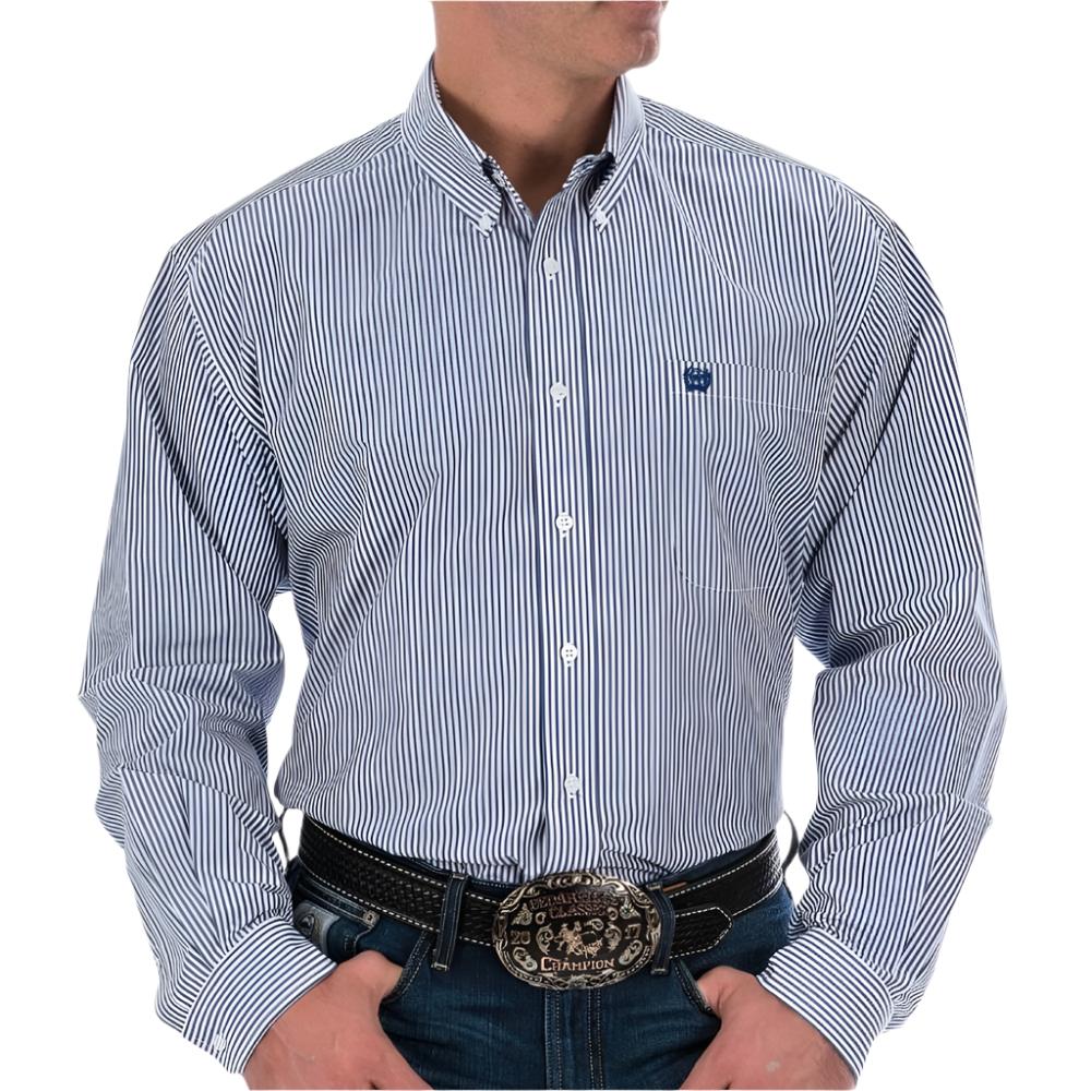 Cinch Men's Stripe Button Down Shirt MEN - Clothing - Shirts - Long Sleeve Shirts Cinch