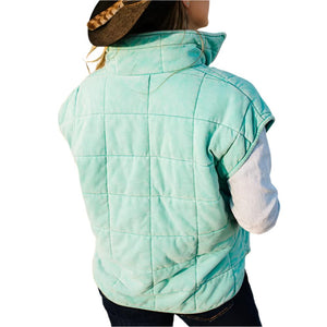 Howdy Hanny Vintage Wash Quilted Vest WOMEN - Clothing - Outerwear - Vests Howdy Hanny