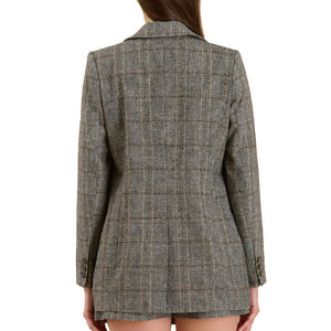 Plaid Blazer WOMEN - Clothing - Outerwear - Jackets Blu Pepper