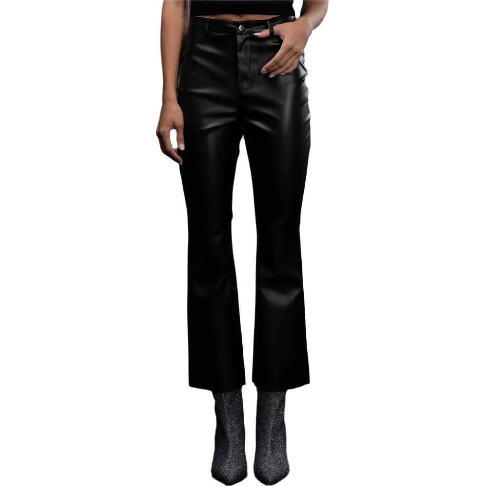 High Waisted Faux Leather Pant WOMEN - Clothing - Pants & Leggings Blu Pepper