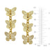 3 Butterfly Drop Gold Post Earring WOMEN - Accessories - Jewelry - Bracelets Susan Shaw