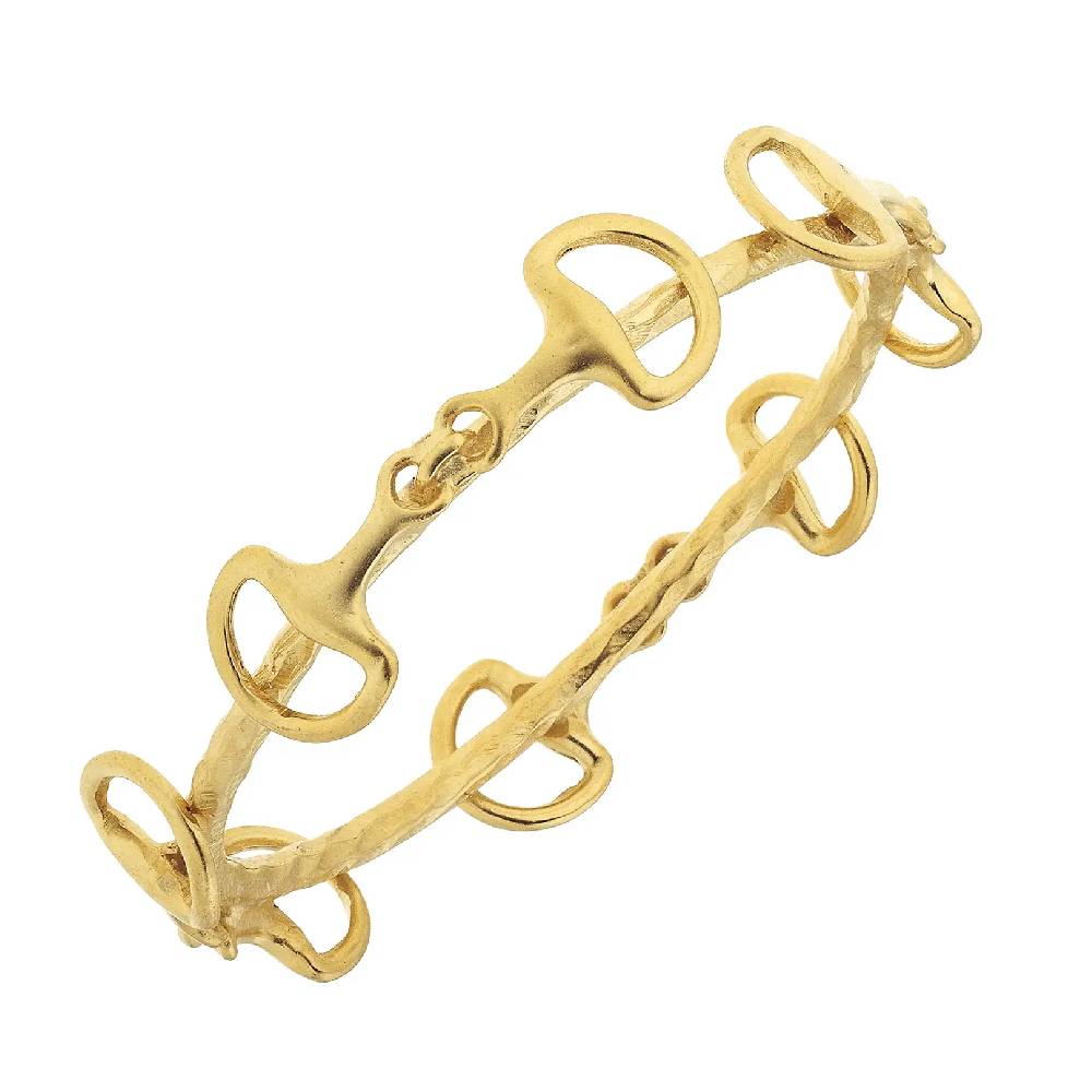 Gold Horsebit Bangle Bracelet WOMEN - Accessories - Jewelry - Earrings Susan Shaw