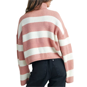 Women's Stripe Turtleneck Sweater WOMEN - Clothing - Sweaters & Cardigans Buttermelon