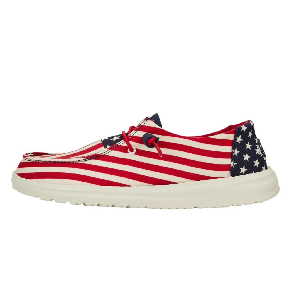 Americana (アメリカーナ) ★★ ② Hey Dude SSカットソー レディース ベージュ FREE Hey Dude Wendy Americana - American Flag - FINAL SALE — Teskeys