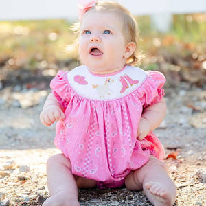 Ruth and Ralph Bandana And Boots Rodeo Birdie Bubble Romper