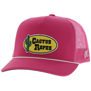 Hooey CR112 Pink Cactus Ropes Trucker Cap HATS - BASEBALL CAPS Hooey