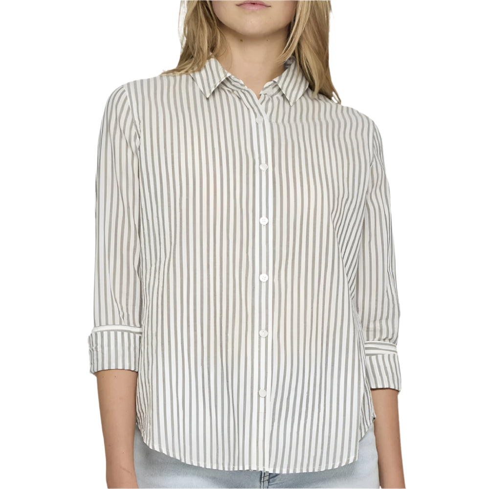 Flag & Anthem Women's Crane Stripe Woven Shirt WOMEN - Clothing - Tops - Long Sleeved Flag And Anthem